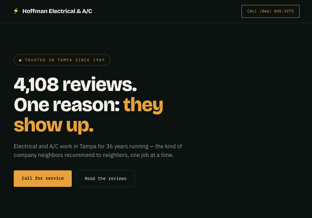 Hoffman Electrical & A/C website